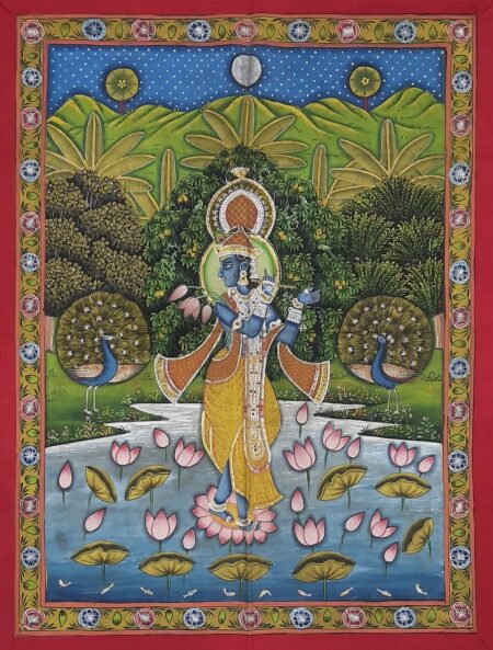 LORD KRISHNA ANTIQUE PICHWAI PAINTING