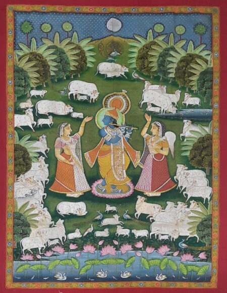 LORD KRISHNA ANTIQUE PICHWAI PAINTING