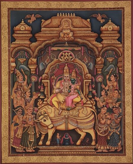 SHIV DARBAR TANJORE PAINITNG