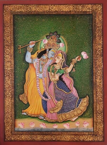 RADHA KRISHNA TANJORE PAINTING