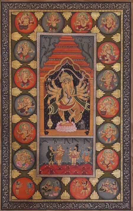 LORD GANESH JI ANTIQUE PICHWAI PAINTING