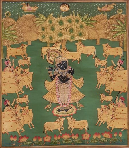 SHRINATHJI PICHWAI PAINTING WITH COWS
