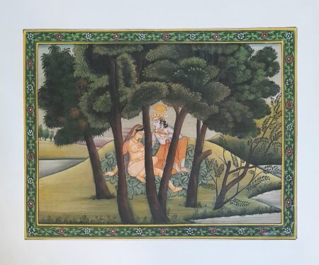 INDIAN MINIATURE PAINTING OF RADHA KRISHNA