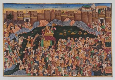 ROYAL MAHARAJA PROCESSION PAINTING