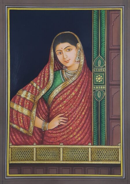 LADY PORTRAIT RAJA RAVI VERMA PAINTING