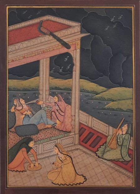 INDIAN MINIATURE PAINTING OF ROYAL QUEENS