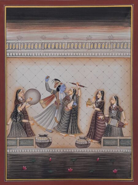 INDIAN MINIATURE PAINTING OF RADHA KRISHNA