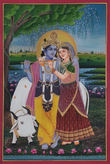 INDIAN MINIATURE PAINTING OF RADHA KRISHNA