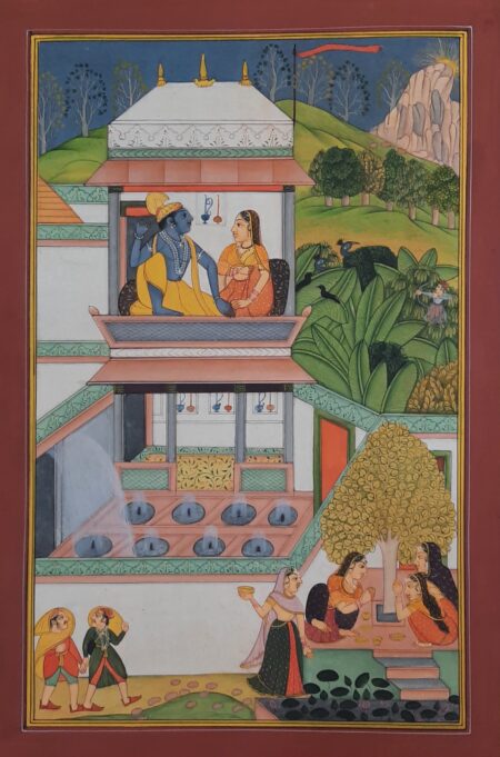 INDIAN MINIATURE PAINTING OF BARAHMASA