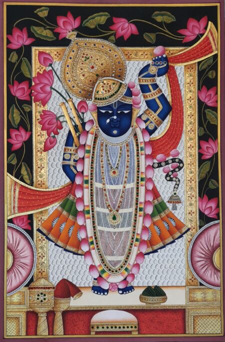 INDIAN MINIATURE PAINTING OF LORD SHRINATHJI
